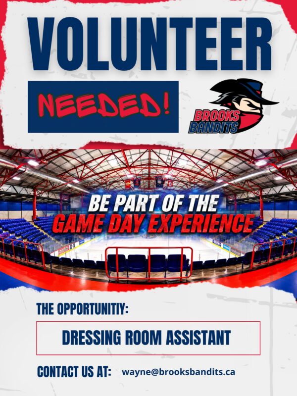 Volunteer Opportunity – Brooks Bandits Dressing Room Assistant 